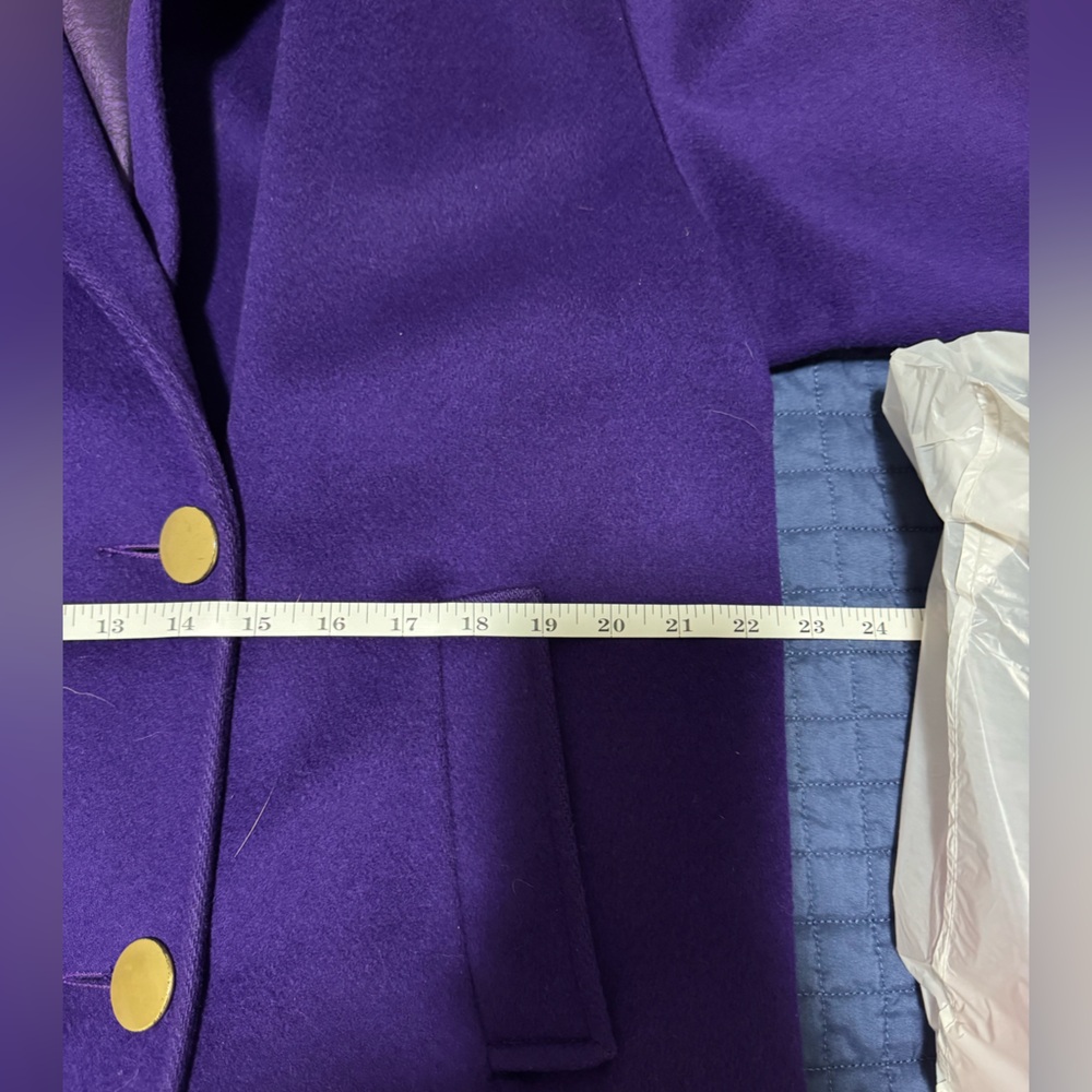 Vintage Portrait 100% Wool Purple Women's Coat - Picture 14 of 15
